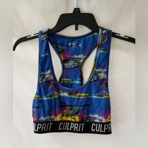 Culprit Sports Bra Medium T-Rex on Jet skis print